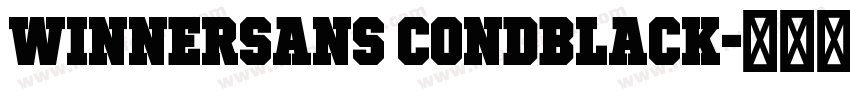 WinnerSans CondBlack字体转换